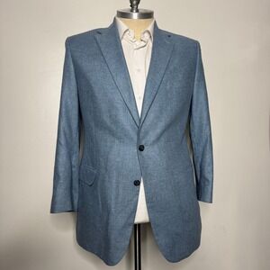 Tom James Corporate Image 44L Men's Blue‎ Blazer Two Button Closure Coat